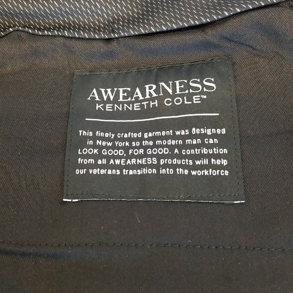 MEN'S KENNETH COLE AWEARNESS EXTRA SLIM FIT MED GREY SLACKS. SIZE 33 (UNHEMED) - Picture 4 of 7